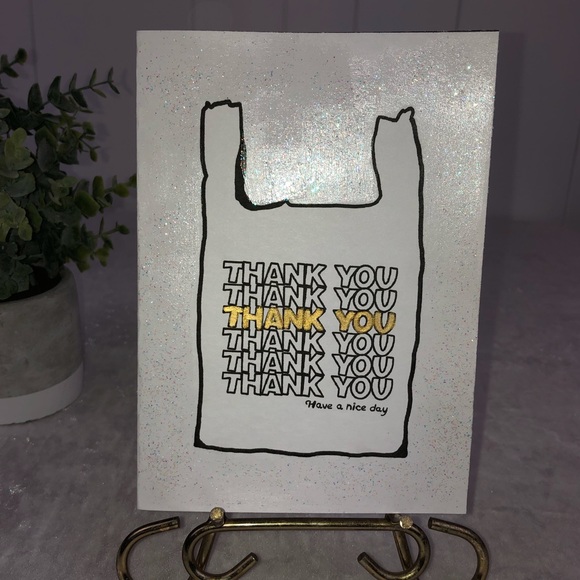 Hand Painted THANK YOU Cards “Metallic”Set Of 6 - Picture 8 of 8